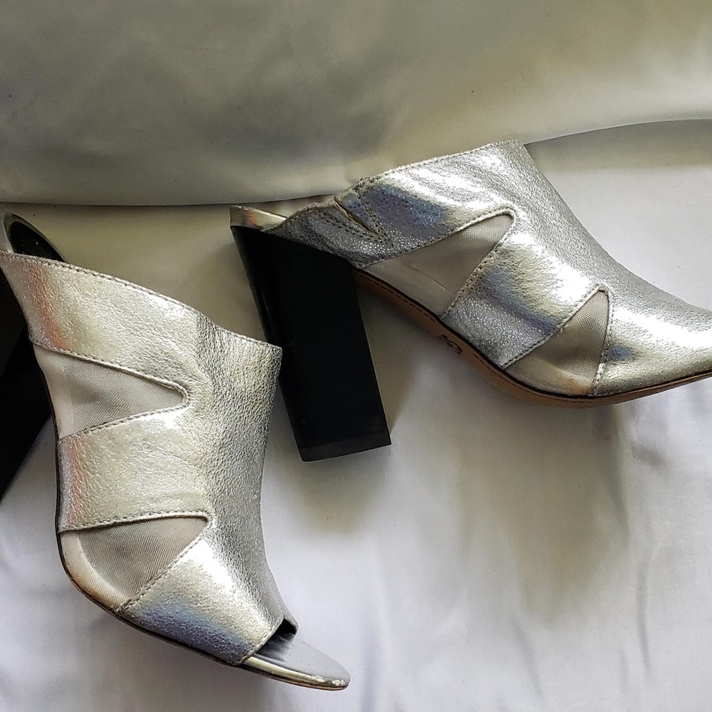 Sam Edelman Platinum Mules